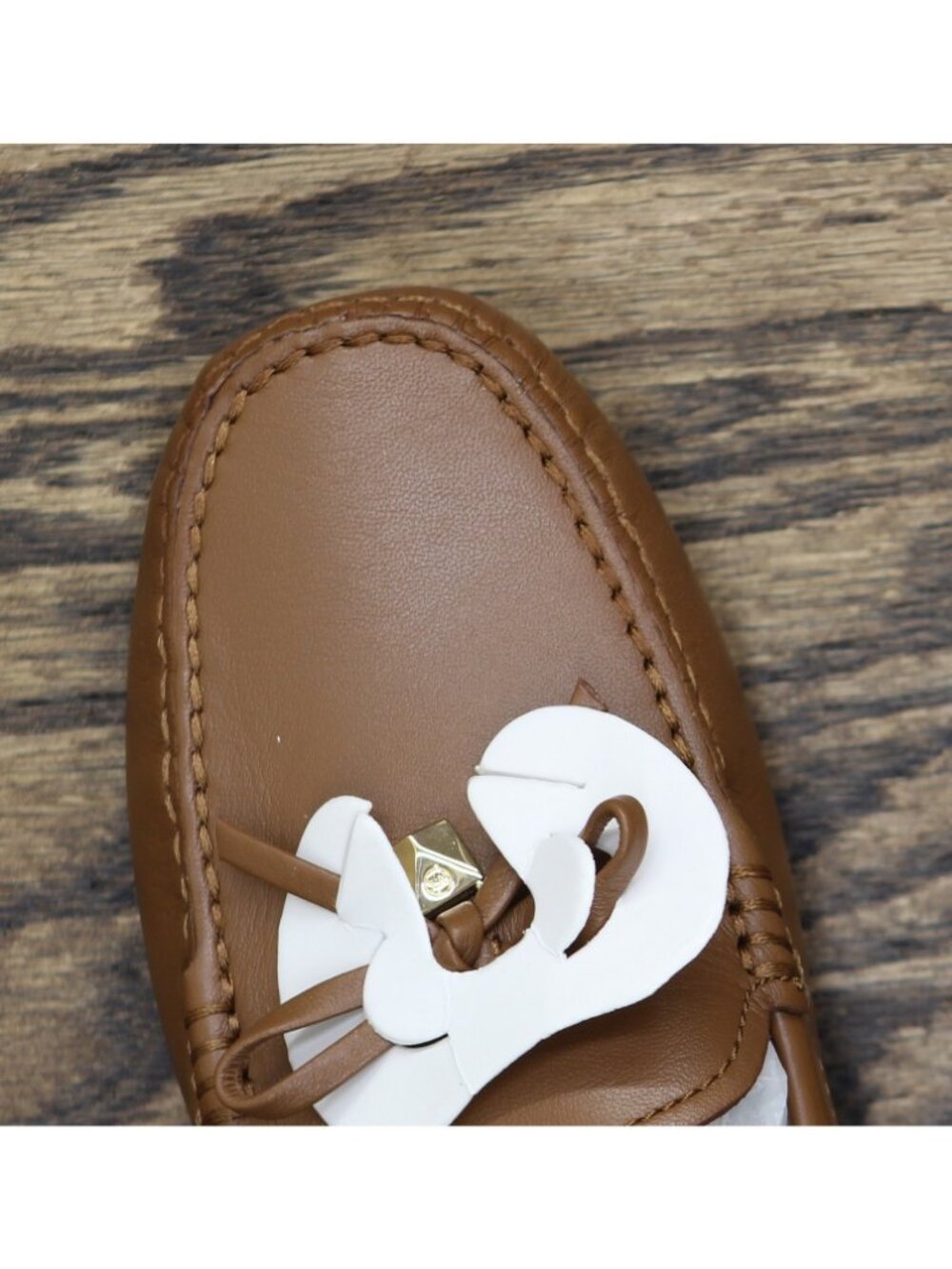 NWT Michael Michael Kors Juliette Leather Moccasins Loafers Luggage Brown 6.5M - Picture 16 of 16